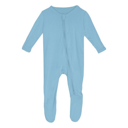 2-Way Zipper Footie, Seaside Blue
