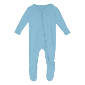 2-Way Zipper Footie, Seaside Blue