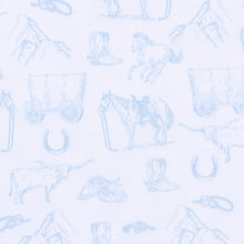 Light Blue Wild West Toile Footie