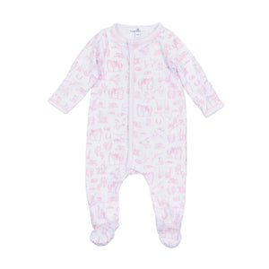 Pink Wild West Toile Footie