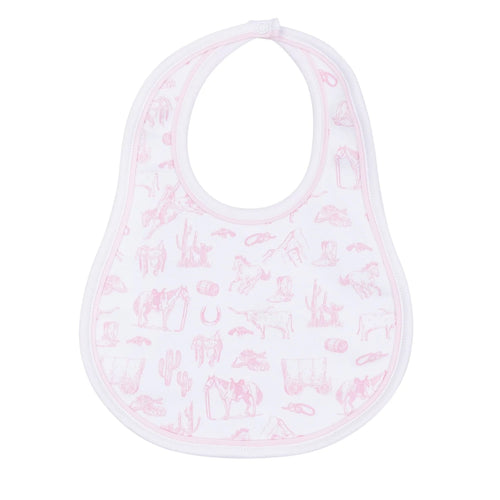 Pink Wild West Toile Bib
