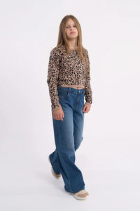 Girls Woven Pants Light Blue Denim