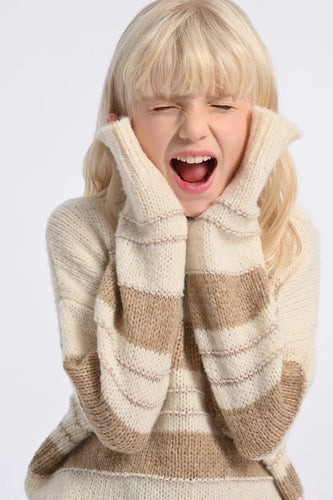 Girls Knitted Sweater Off White/Beige