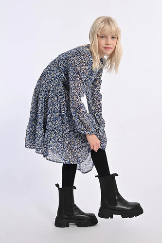 Girls Blue Nora Woven Dress