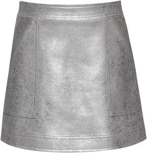 Shimmer Foiled Faux Leather Aline Skirt