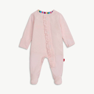 Pin Dot Pink Ruffle modal magnetic parent favorite footie