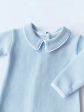 Rock Me Romper (Ribbed) Buckhead Blue with Worth Avenue White