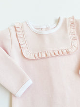 Rock Me Romper (Ribbed) Palm Beach Pink with Worth Avenue White