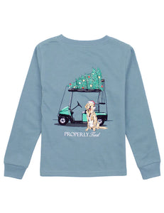 Boys Santa's Caddy LS Steel Blue