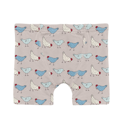 Boys Boxer Brief Latte Chickens
