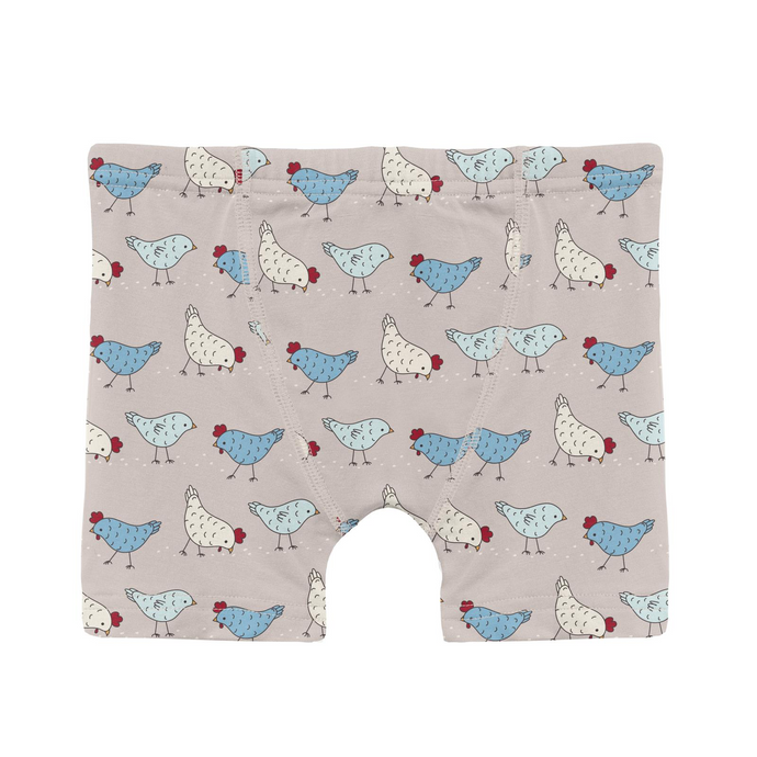 Boys Boxer Brief Latte Chickens