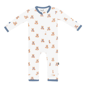 Zippered Romper in Teddy Bear