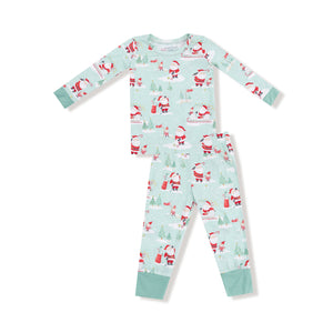 Golfing Santa and Elves Long Sleeve Loungewear Set