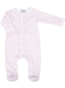 Pink Mini Checks Footie