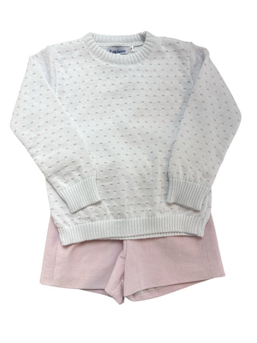 Pink Corduroy Short Set