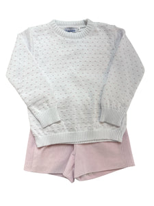 Pink Corduroy Short Set