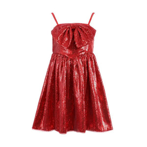 BIG BOW SEQUIN DRESS