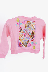 Kids Pink Candyland Queen Logo Sweatshirt