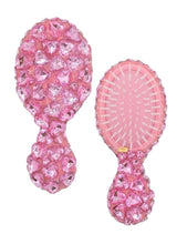 Pink Hearts Fully Jeweled Hair Brush