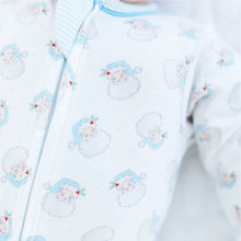 Santa Baby Footie Light Blue