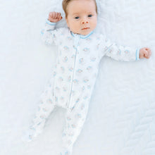 Santa Baby Footie Light Blue