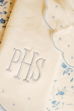 Scalloped Bib and Burp Set, Blue