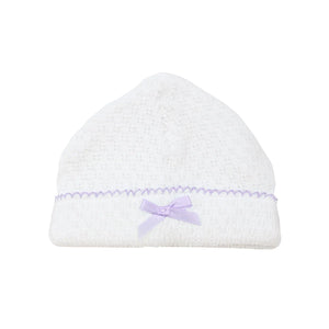 Lavender Paty Knit Saylor Beanie with or without bow #126