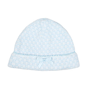 Blue Paty Knit Saylor Beanie with bow #226