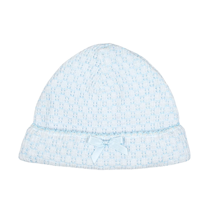 Blue Paty Knit Saylor Beanie with bow #226