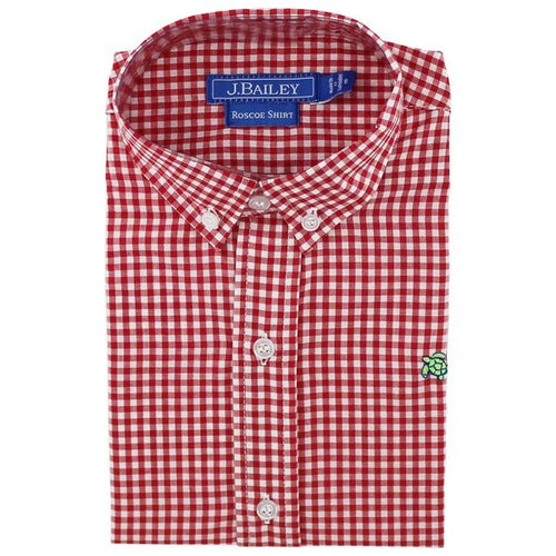 Roscoe Button Down, Red Check