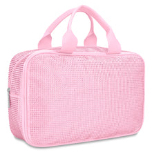Pink Rhinestone Large Cosmetic Bag