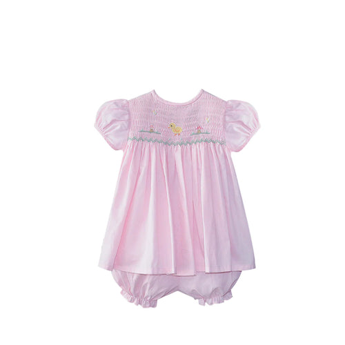 Pink Phoebe Bloomer Set- Spring Chick