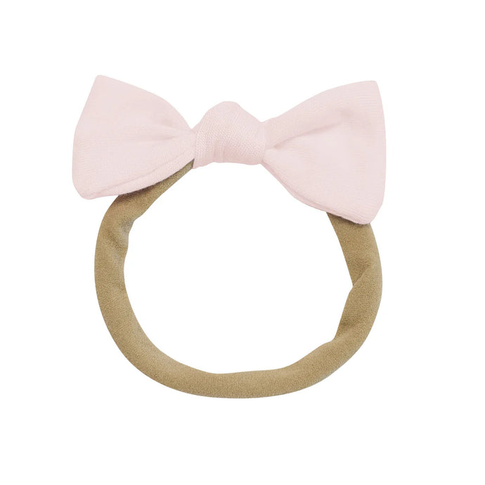 Tiny Nylon Bow in Blush