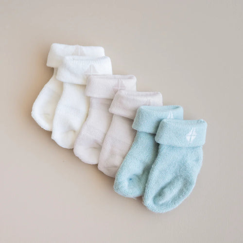 Baby 3-Pack Socks in Pastel, CLOUD/OAT/SAGE