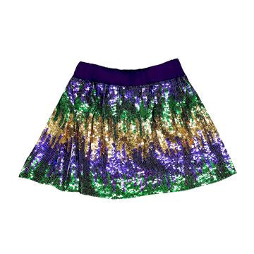 Mix Mardi Gras Sequin Skort