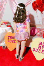Kids Magenta Sequin Hearts Tee
