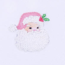 Santa Baby Embroidered Baby's First Christmas Ruffle Footie - Pink