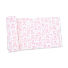 Ballet Shoes Ribbon Stripe Swaddle Blanket