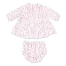 Marnie Rosebud Stripe LS Petal Collar Dress Set
