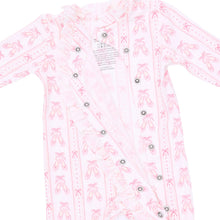 Ballet Shoes Ribbon Stripe Kimono Ruffle Snap Footie