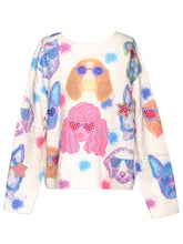 Ivory Dog Print Sweater