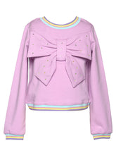 Lavender L/S Top with 3D Bow Detail