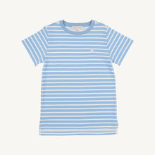 Carter Crewneck, Sarasota Blue with Sky Stripe