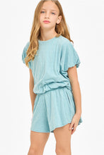 Kids Cotton Volume Top Denim Blue