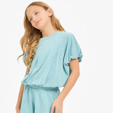 Kids Cotton Volume Top Denim Blue
