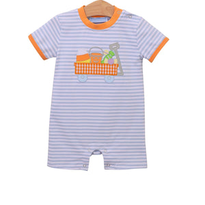 Halloween Wagon Romper Blue