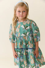 Girls Maribelle Dress, Green Butterfly