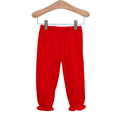 Girl Bloomer Pants-Red Ruffle