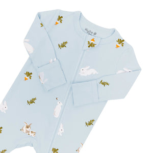 Zippered Romper in Ice Rabbit