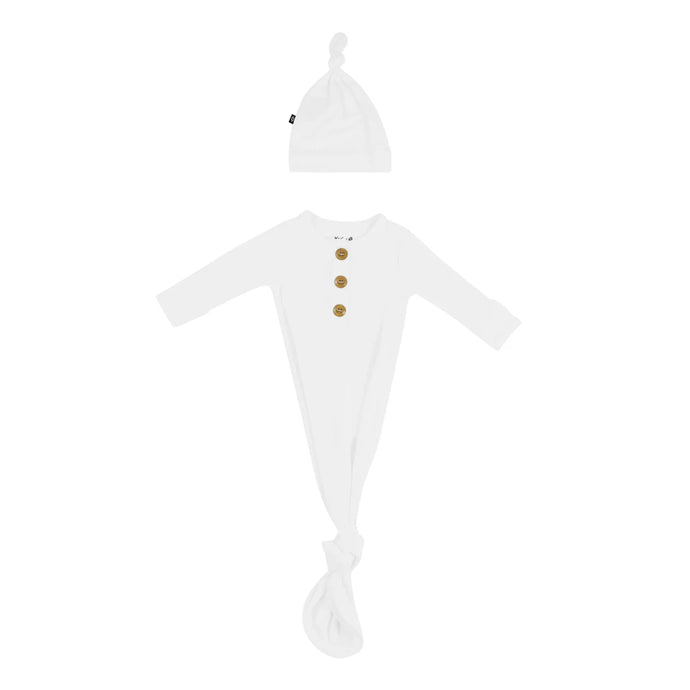 Knotted Gown Hat Set, Cloud